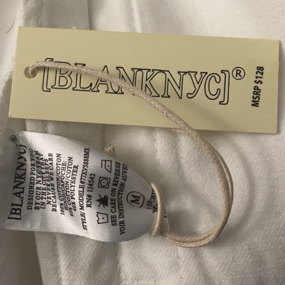 BLANKNYC White Denim Jacket With Hoodie - Picture 5 of 5